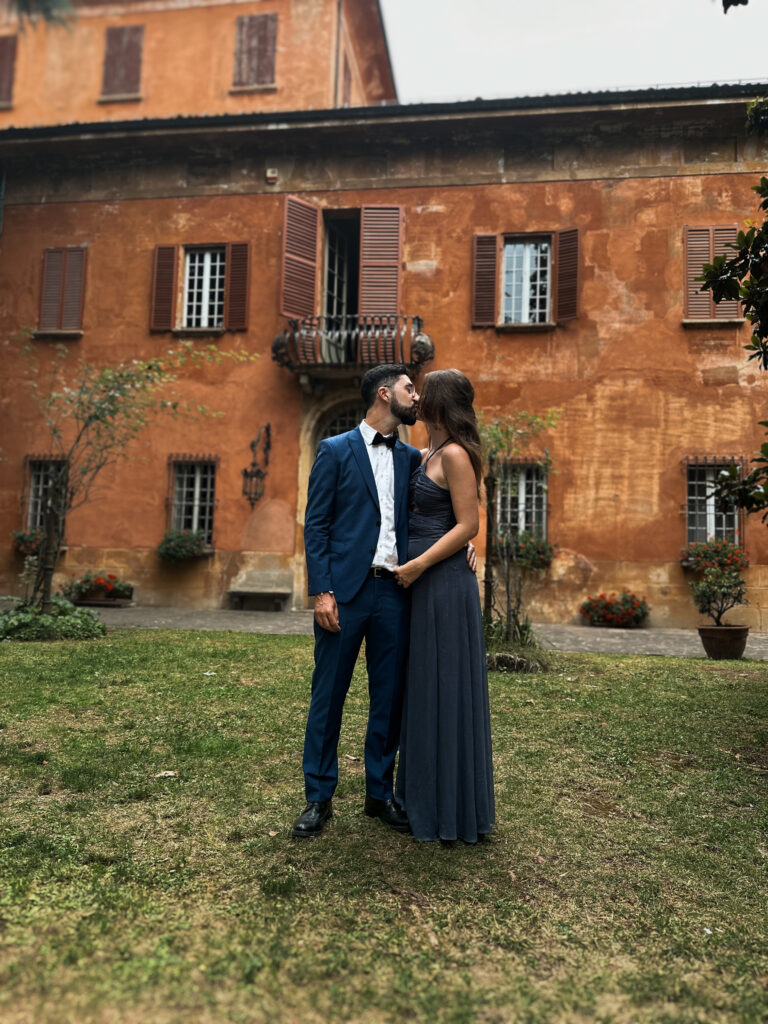 Gretchen Reese wears a gown by Likely NYC to a wedding in Bologna Italy. She shares this dress and other options for casual and formal weddings in Puglia, Italy and other Italian wedding inspiration. Read more at gretchenreese.com